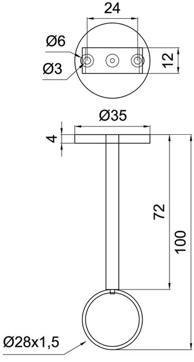 Image du produit OK-Line Supports p.tubes d'armoire20mm en acier