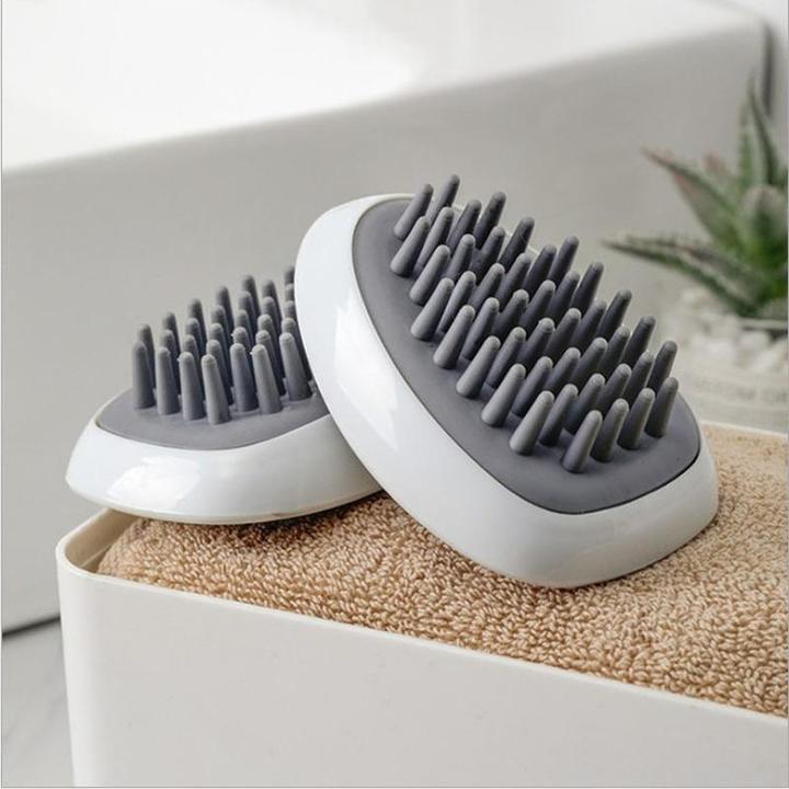 Actual product image JTI Brush for scalp massage - white/grey