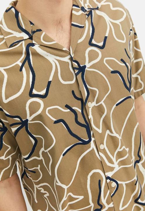 Actual product image Jack & Jones Jprbladrew Print Resort Shirt S/S Ln (L)
