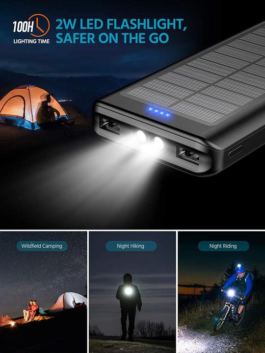 Produktbild PhoneLook Outdoor Power Bank 30000mAh Doppel USB 15W LED High Capacity (30000 mAh, 15 W)