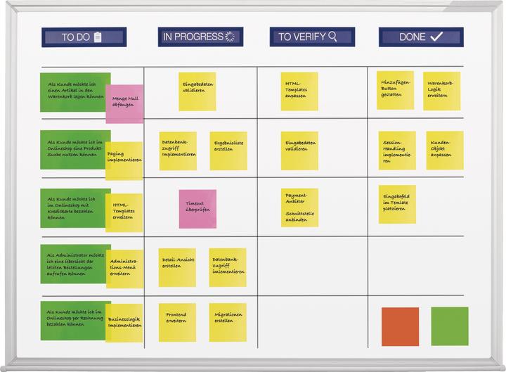 Image du produit Magnetoplan SCRUM BOARD - Tableau blanc XL-Set (180 x 120 cm)