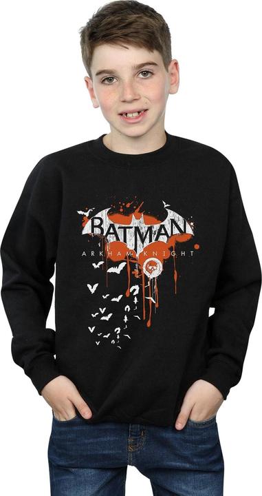 Actual product image Boys Batman Arkham Knight Halloween Logo Art Sweatshirt (152, 158)
