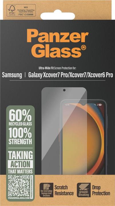 Produktbild PanzerGlass Ultra-Wide Fit (1 Stück, Samsung Galaxy Xcover Pro)