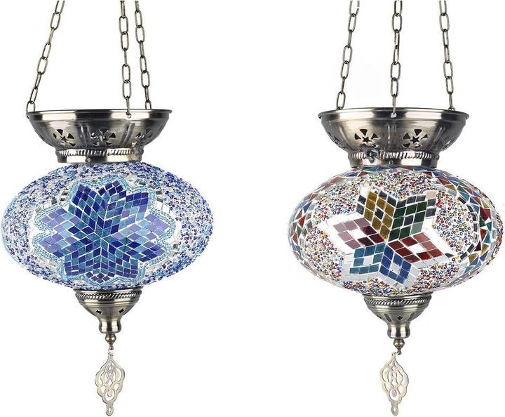 Produktbild DKD Home Decor Deckenlampe Kristall Metall Bunt (25 x 25 x 40 cm) (2 Stück)