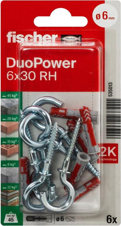 Fischer SB Nylondübel Duopower (6 Stk.)