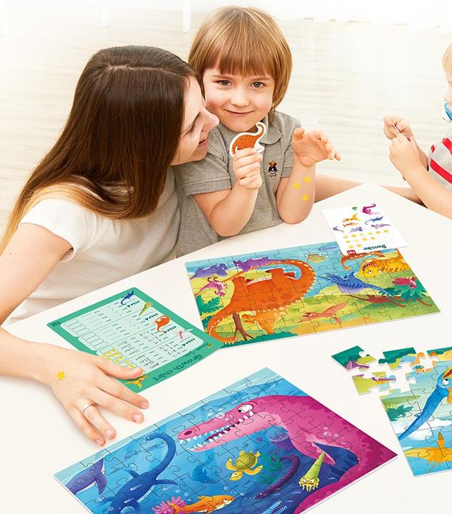 Actual product image Toi World Leveled puzzle 72/88/96 pcs. Large x3 designs Step 5 Lifeguards 5+ Years TPJJ224 in box wi (96 pieces)