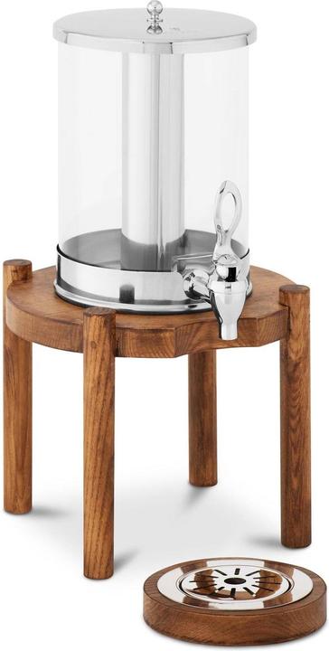 Produktbild Royal Catering Saftspender Saftdispenser Gastro Getränkespender Zapfhahn Holzrahmen 7 L