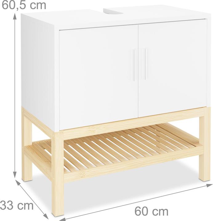Produktbild Relaxdays Waschbeckenunterschrank (60 x 33 x 60.5 cm)