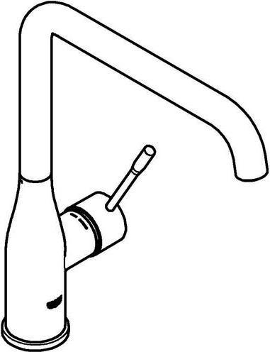 Actual product image Grohe Kitchen mixer with single-lever mixer Essence New hard graphite brushed 30269