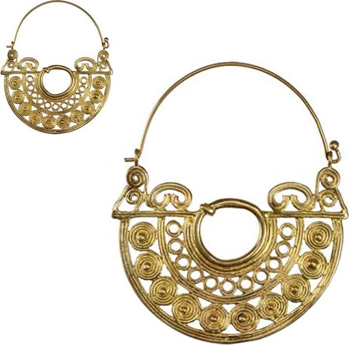Star Piercing Ohrring vergoldet diverse Kreise (Messing)