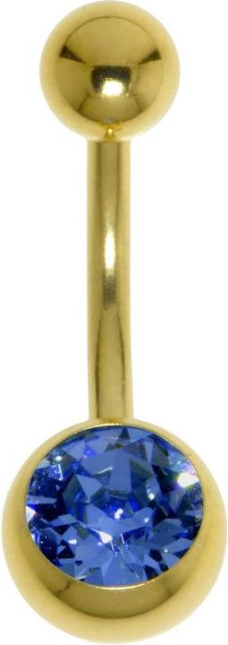 Bijouteria Bauchpiercing (Chirurgenstahl 316L, Premium Kristall, PVD Beschichtung (goldfarben))