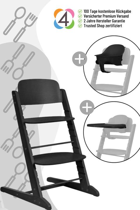 Produktbild Cybex IRIS 3in1 SET Stunning Black | black (Hochstuhl)