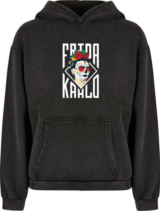 Immagine prodotto Merchcode Donna Frida Kahlo - Felpa con cappuccio oversize lavata con acido - 178029 (S)