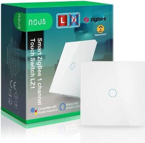 Actual product image Nous Smart Touch Switch LZ1 ZigBee(1 channel)