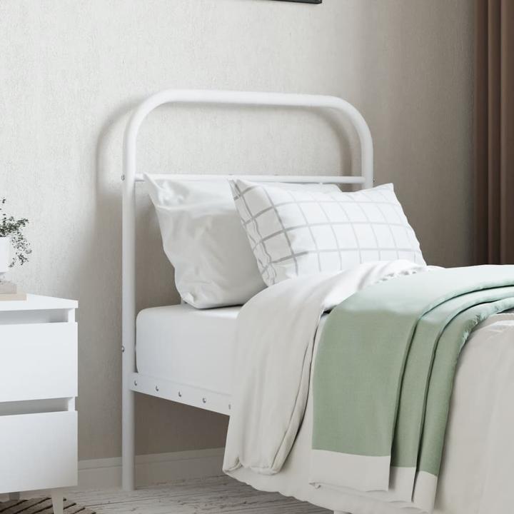 Image du produit VidaXL Kopfteil Metall Weiss 75 cm, Farbe: Weiss, Material (80 x 3 x 100 cm)