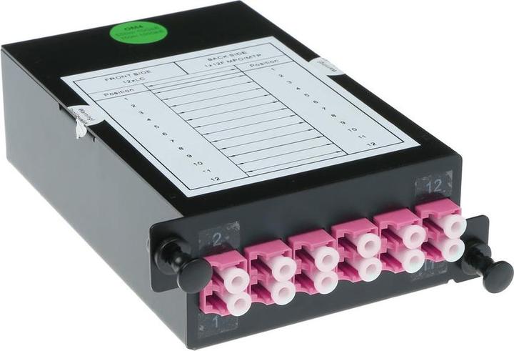 Produktbild Fanout cassette 12 fibers MTP«-MPO Low Loss OM4 (Patch Panel)