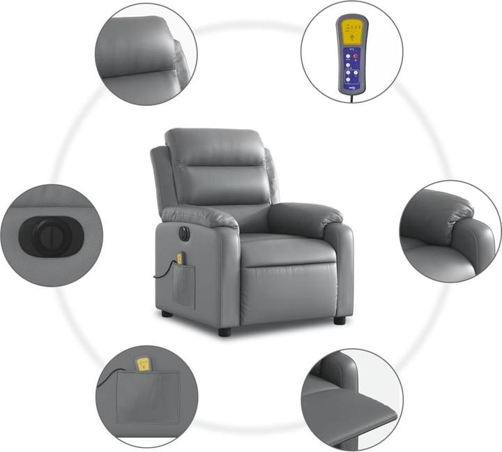 Produktbild VidaXL Massagesessel Elektrisch Kunstleder