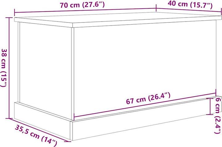 Produktbild VidaXL Brendan (70 x 40 x 38 cm)