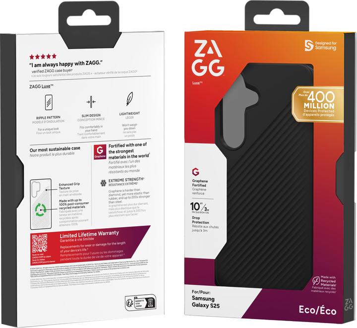 Produktbild Zagg Luxe Graphen Back Cover Schwarz Samsung Galaxy S25 (Samsung Galaxy S25)