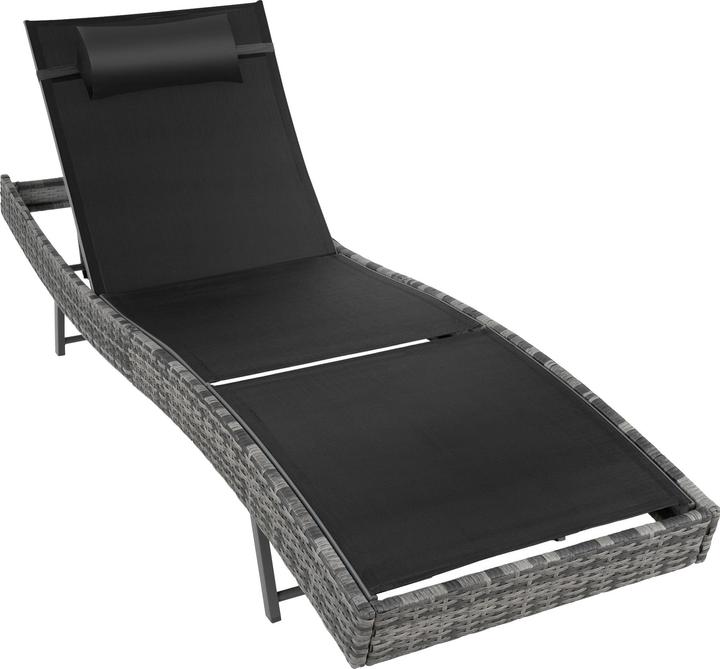 Produktbild tectake Rattan Sonnenliege Moana (211 cm)