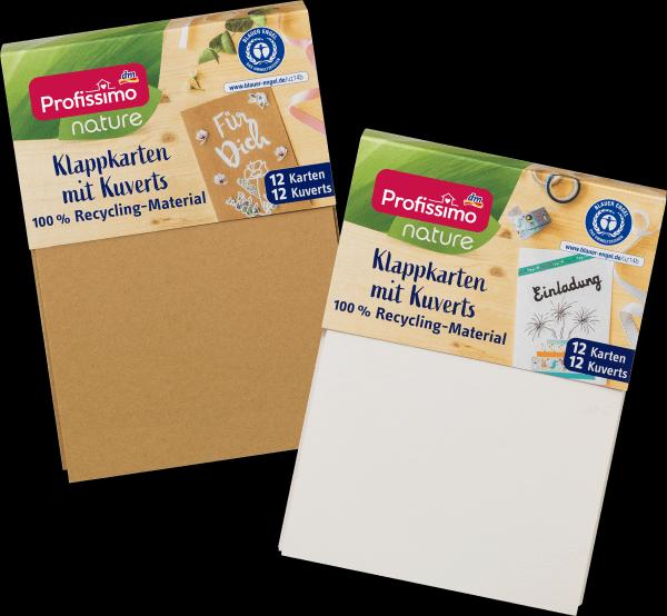 dm Profissimo nature Jeu de cartes pliables avec enveloppes en matériau recyclé