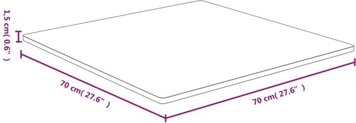 Produktbild VidaXL Douglas (70 x 70 x 1.5 cm)