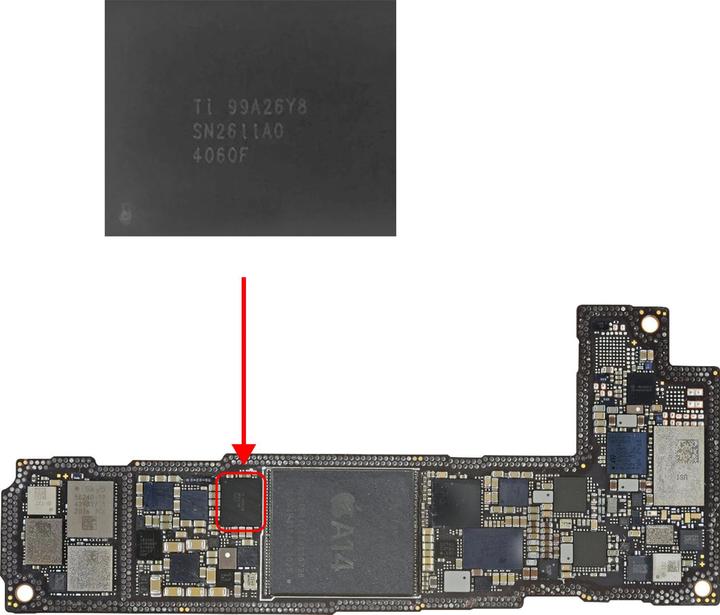 Actual product image Clappio Tigris charging IC chip (iPhone 12 Mini)