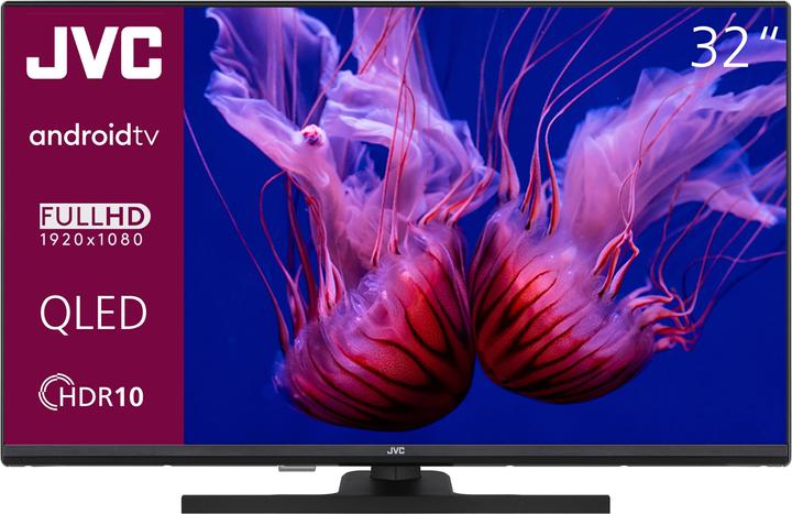 Produktbild JVC QLED TV 32 Zoll Fernseher Full HD Android TV (HDR Smart TV, Triple-Tuner) LT-32VQF545A (32", QLED, Full HD, 2024)