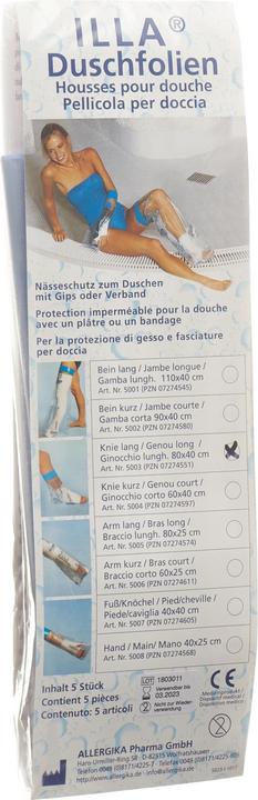 Produktbild Illa Dusch Schutzfolie 80x40cm Fuss Knie (Duschen / Baden)