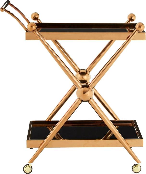Produktbild Fifty five south Servierwagen Novo II Roségold aus rostfreiem Stahl 84 x 73 cm