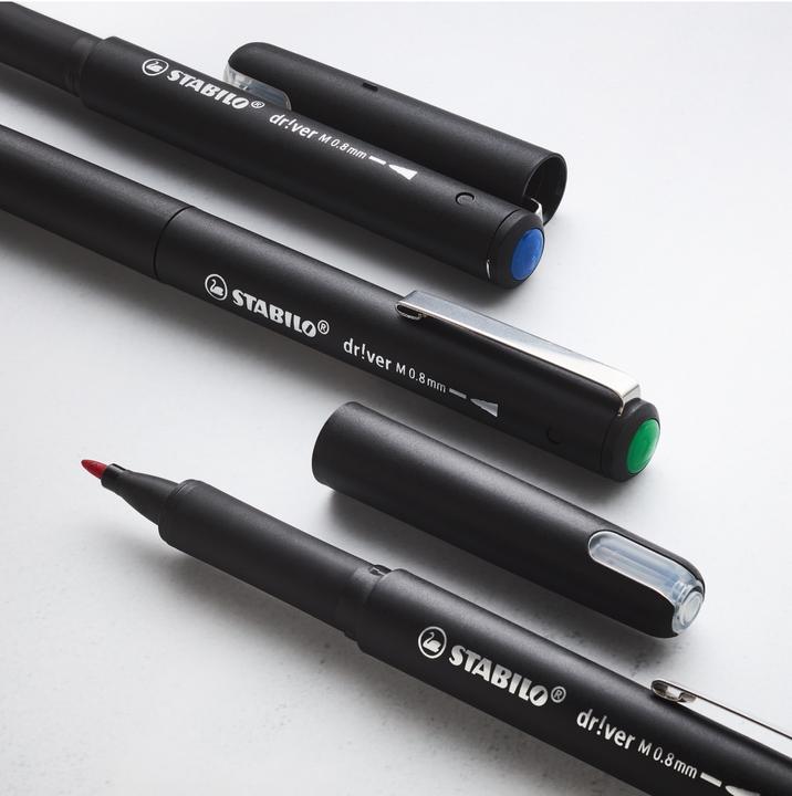 Actual product image STABILO dr!ver Fineliner rot 0,8 mm, 1 St. (Black, 1 x)