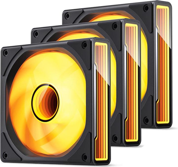 Actual product image Jonsbo ZK-120B 3in1 fan - A-RGB, black (120 mm, 3 x)