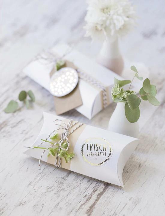 Produktbild Heyda Geschenkschachtel 90 x 125 mm 6 Stück, Weiss (Geschenkbox, 6 x)