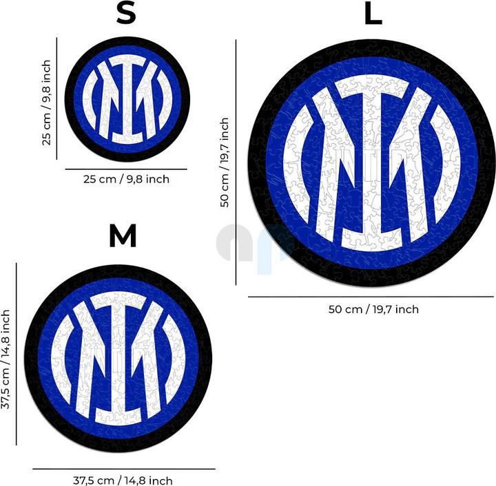 Produktbild Iconic FC Inter Mailand - Logo - Holz Puzzle Grösse M (270 Teile) (270 Teile)