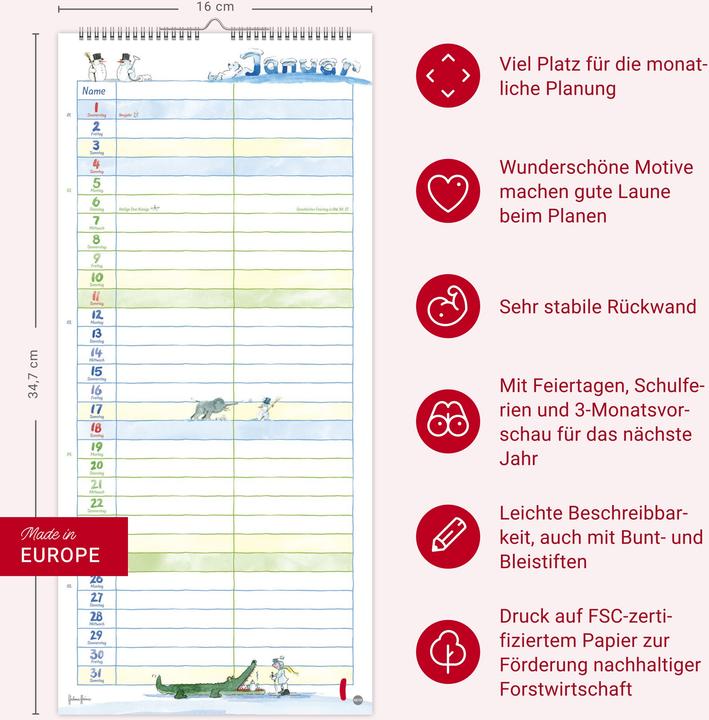Produktbild Helme Heine: Planer für zwei 2026 (Deutsch)