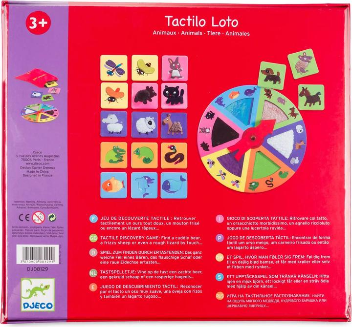 Produktbild Djeco Lernspiel Tactilo loto (Deutsch, Französisch, Italienisch, Englisch)