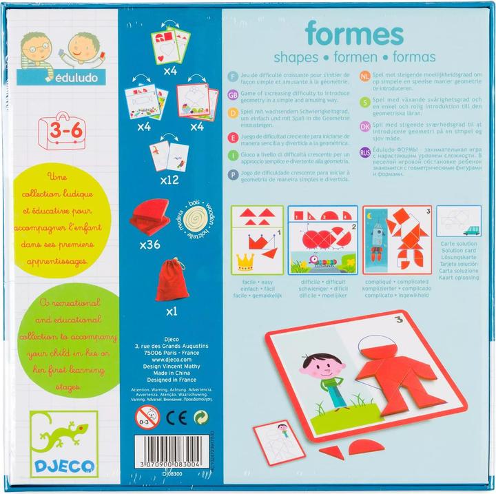 Produktbild Djeco Puzzle Éduludo Formen (Französisch)