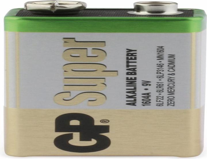 Produktbild GP Batteries 9 V Batterie Super Alkaline Batterien 9V, 10er (10 Stk., 9V Block)