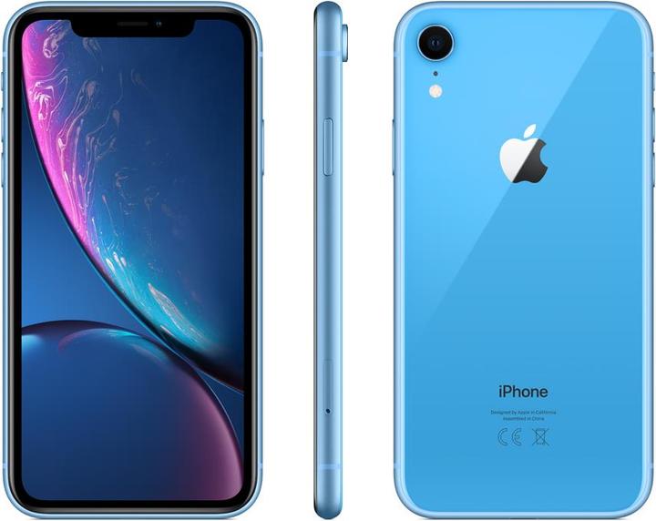Image du produit Apple iPhone XR (64 Go, Bleu, 6.10", SIM + eSIM, 12 Mpx, 4G)
