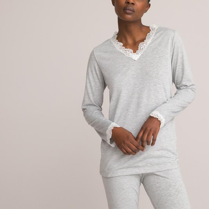 Produktbild La Redoute Collections Pyjama mit Spitze (W32/L34)