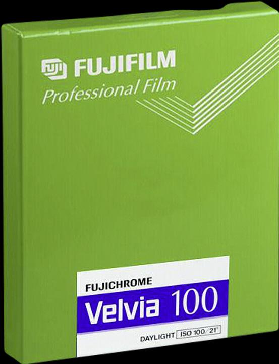 Actual product image Fujifilm m Velvia 100 4x5 20 sheet
