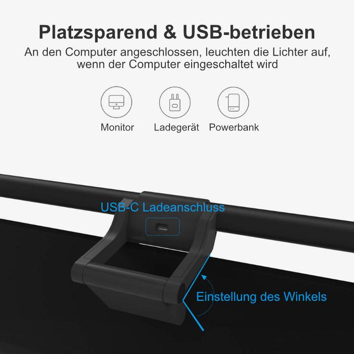 Image du produit Hermex Screenbar Éclairage de l'écran Éclairage du moniteur LED
