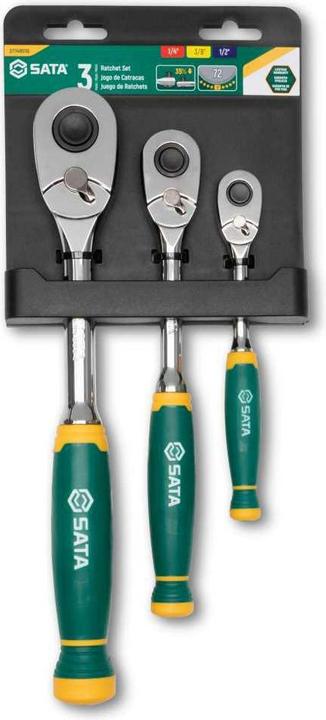 Produktbild SATA Ratschensatz mit Komfortgriff, 3-tlg. (3/8", 1/4", 1/2")