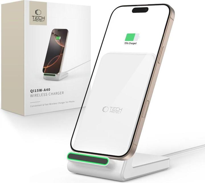 Produktbild Tech-Protect Åadowarka bezprzewodowa QI15W-A40 - biaÅa (15 W)