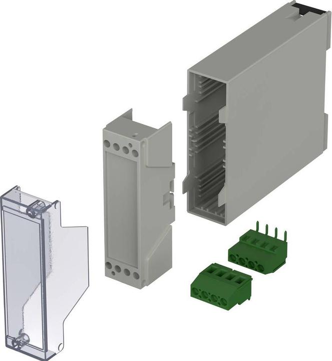 Produktbild Bopla CN 22 AK-SET Hutschienen-Gehäuse 22.5 x 75 x 109.5 ABS Lichtgrau (RAL 7035) 1 St. (Gehäuse)