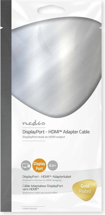 Produktbild Nedis DisplayPort - HDMI Adapter (0.20 m, DisplayPort, HDMI)