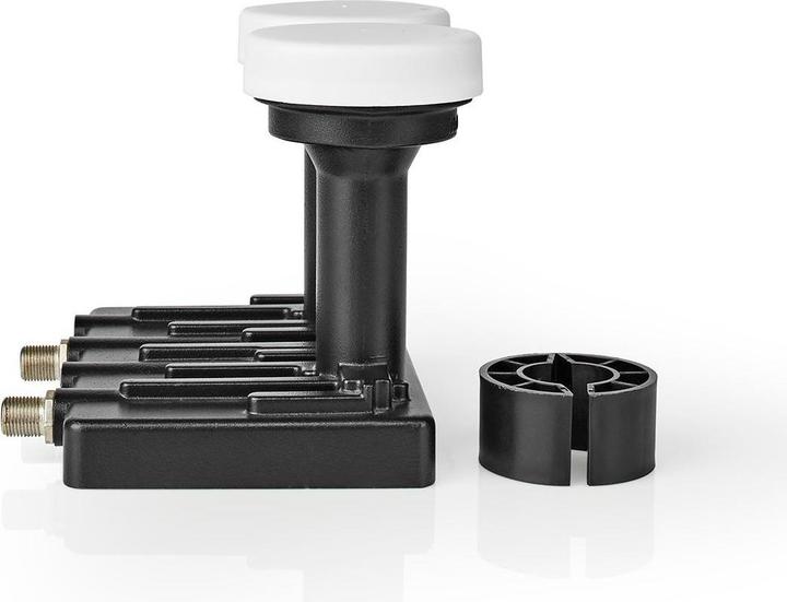 Image du produit Nedis LNB Twin Monoblock 6,0 ° Connecteur de sortie : 2X F-fiche Gamme de bruit : 0.85 dB Conversio (Twin LNB)