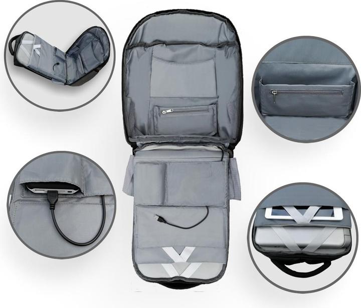 Produktbild Chill Innovation Chill Stealth Tyverisikret 15.6” Rygsaek, Sort/grå