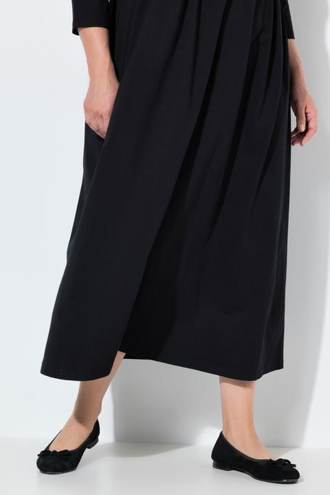 Produktbild Ulla Popken Jerseykleid, A-Linie, Tunika-Ausschnitt, 3/4-Arm (62)