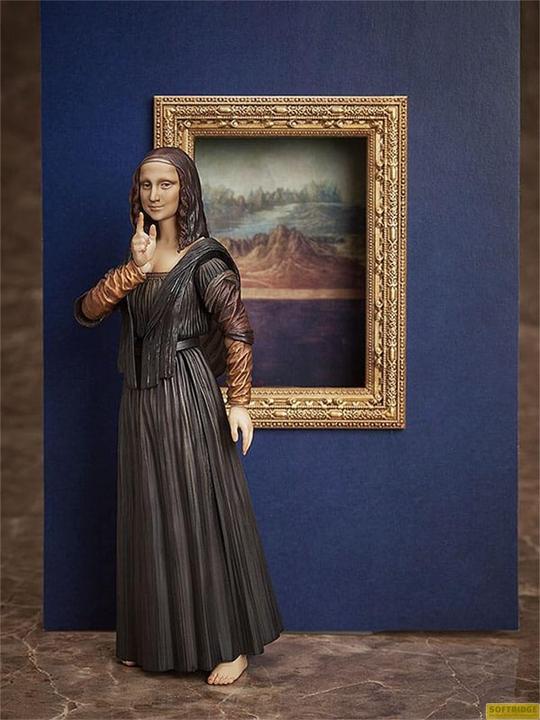 Actual product image FREEing The Table Museum figurine Figma Mona Lisa by Leonardo da Vinci 14 cm